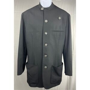 AX Armani Exchange Men's Black Mandarin Collar Blazer Style Jacket Size 40